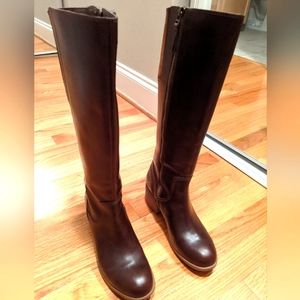 Clark's Maypearl Viola cherry brown boot riding boots